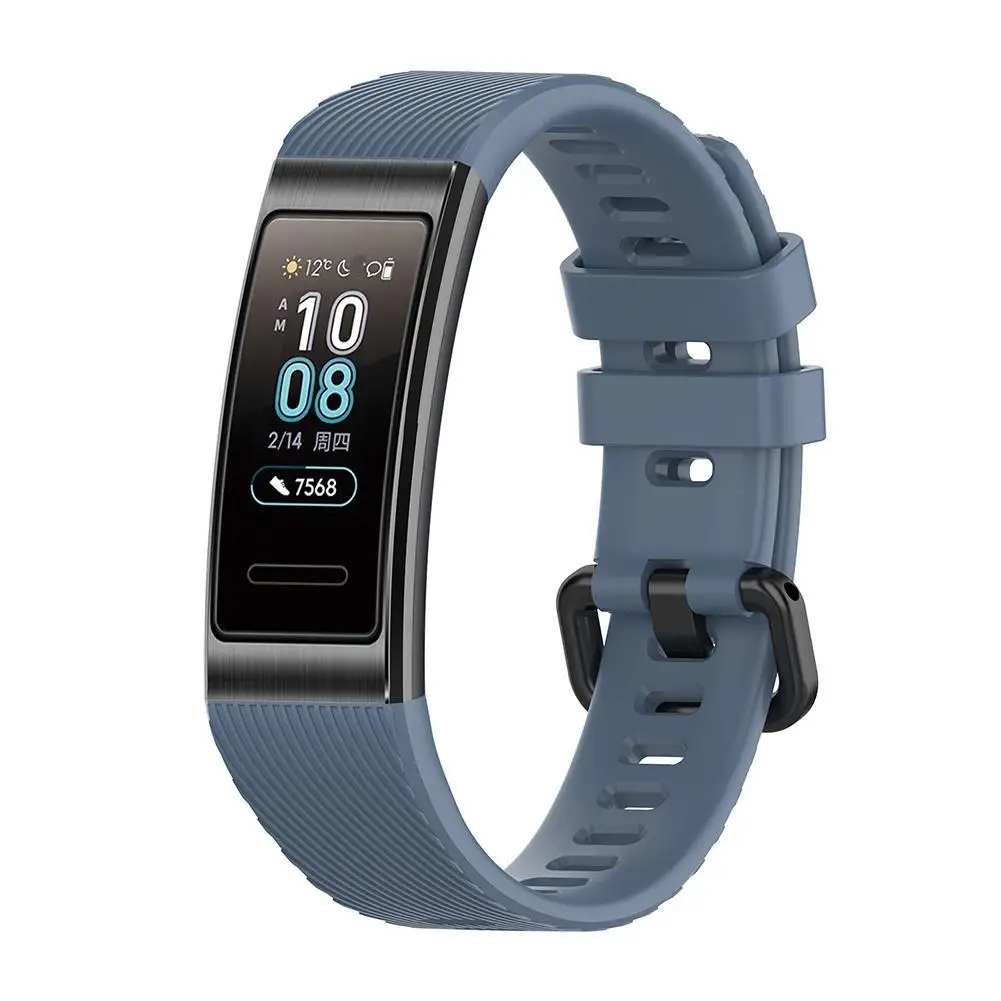 

Solid Color Silicone Soft Smart Watch Strap Replacement for Huawei Band 3 Pro