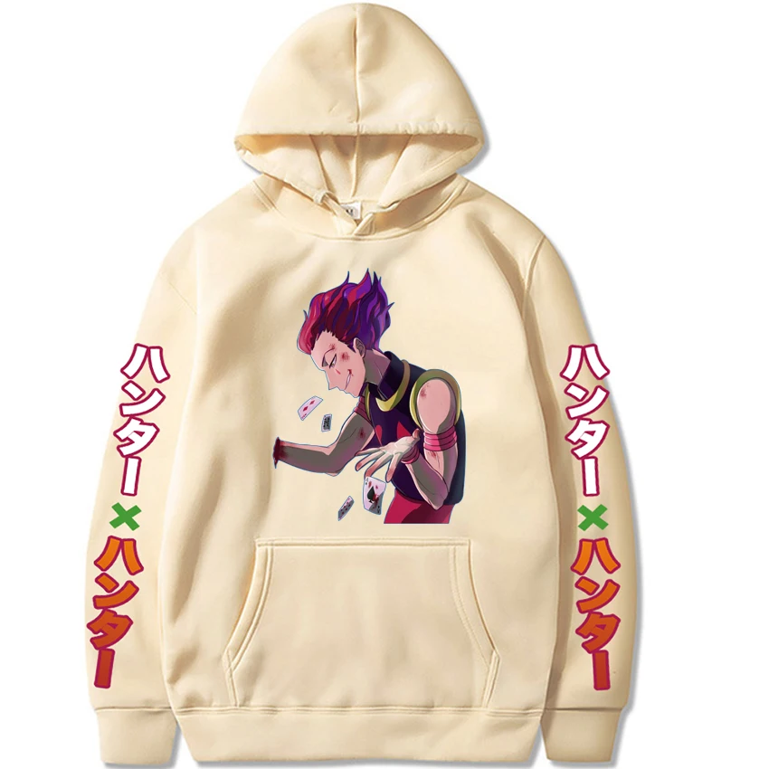 

Худи Hunter X Hunter Hisoka с графическим принтом для мужчин и женщин, Повседневная Осенняя толстовка с капюшоном и воротником, пуловер большого разм...
