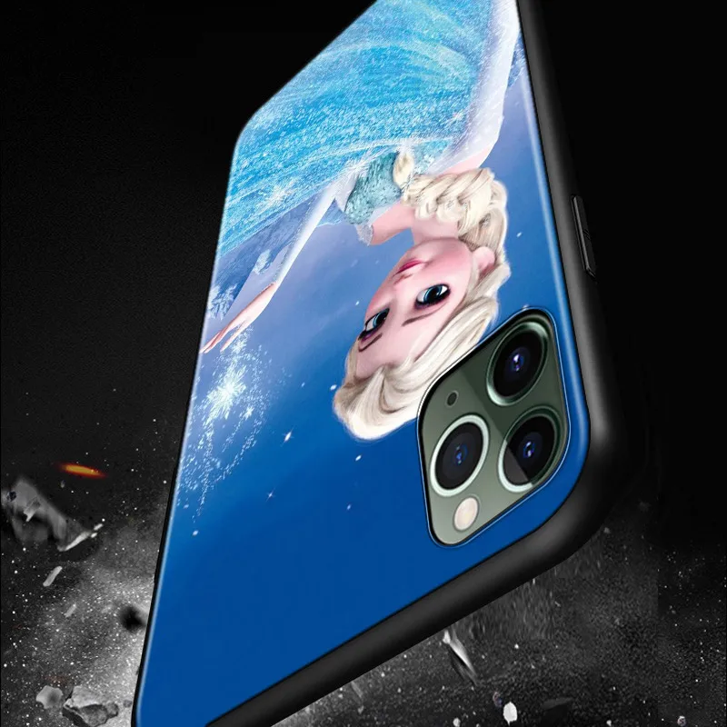 Cover Beautiful Princess Elsa Phone Case For Apple iPhone 14 13 12 11 Pro Max Mini XS Max X XR Silicone Black Shell