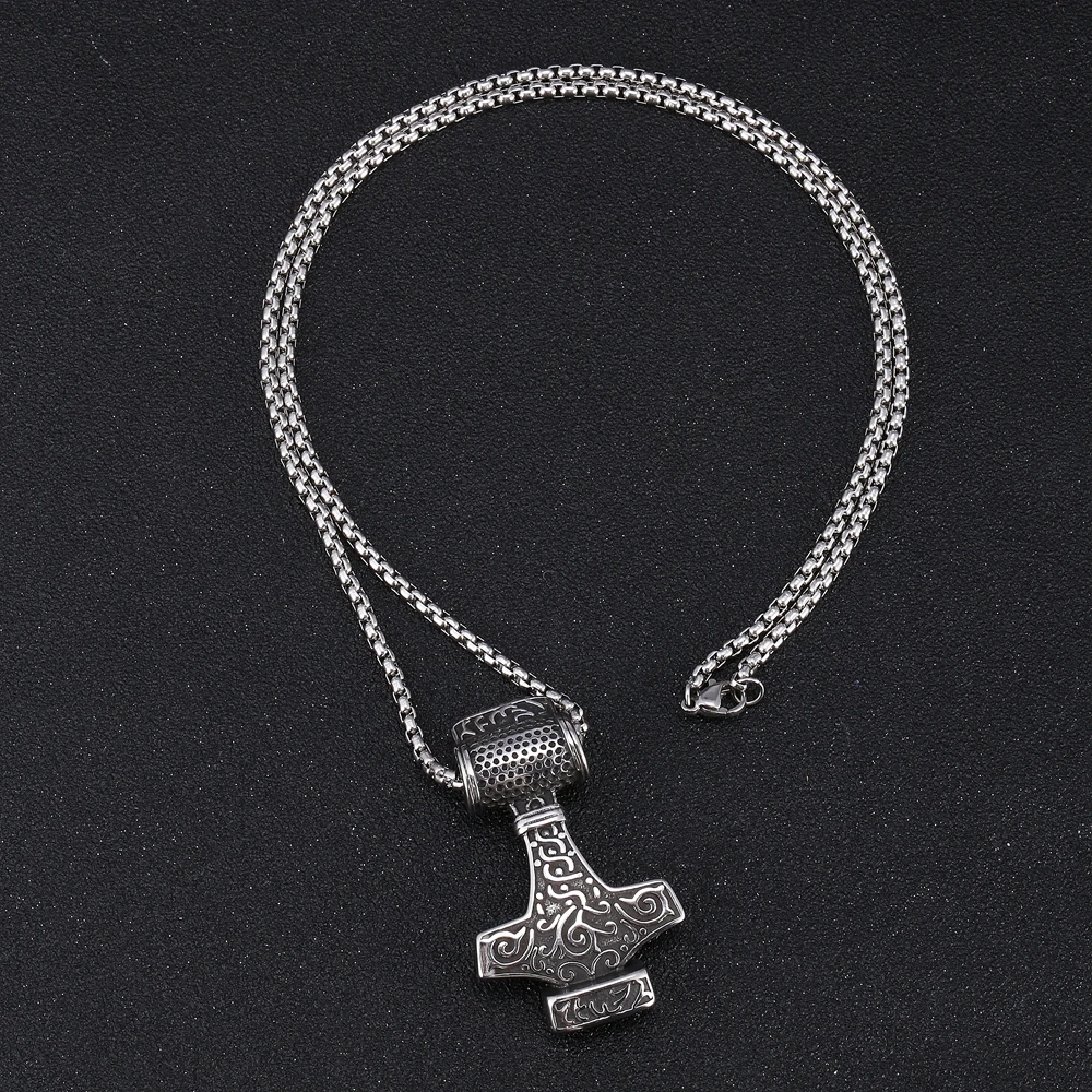Viking мужское ожерелье из нержавеющей стали цепь панк готический норвежский