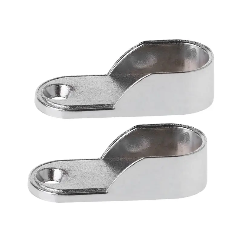

2pcs Wardrobe Clothes Tube Support Closet Rod Pole End Bracket Thickening Holder 28TC