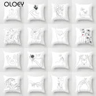 Наволочка для подушки с абстрактными линиями, простой дизайнерский современный декоративный чехол в скандинавском стиле для дивана, автомобиля