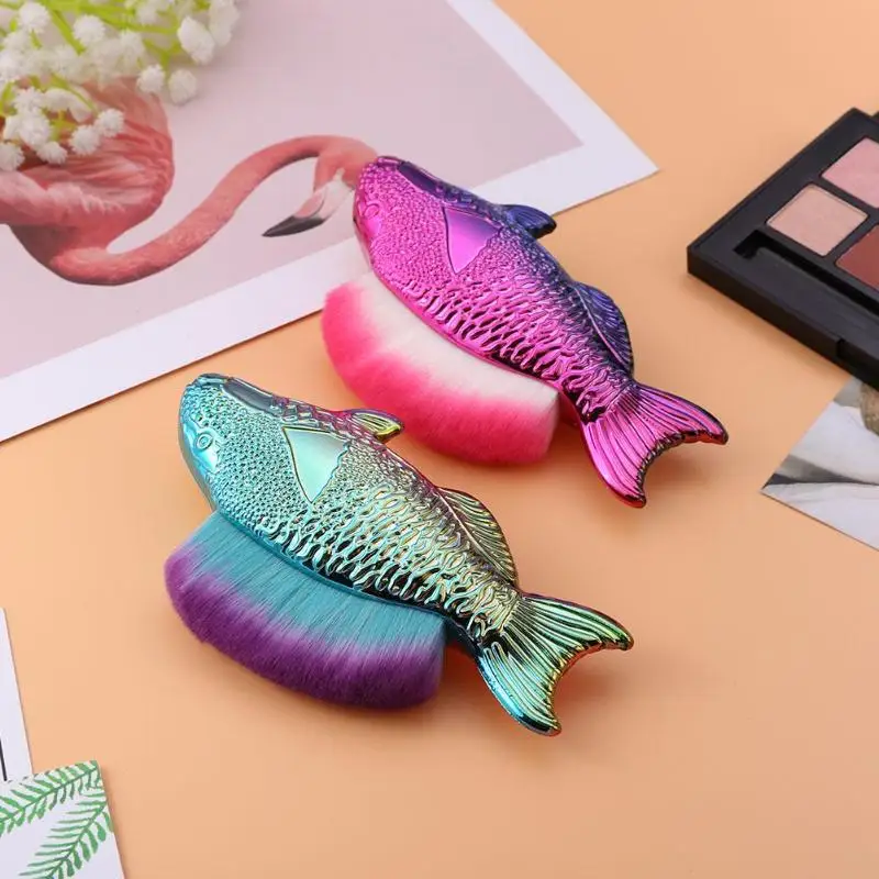 1 шт. Кисть для макияжа в форме рыбьего хвоста|Аппликатор теней век| |