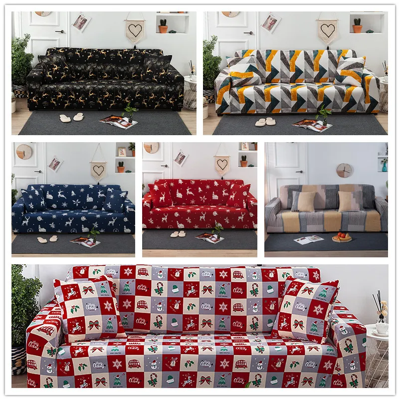 Эластичный чехол для дивана полноразмерный Противоскользящий эластичный на 3 и 4