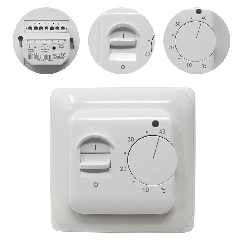 

Electric Floor Heating Room Thermostat Temperature Controller Warm Regulator 220V 230V 16A NTC Sensor Programmable Universal