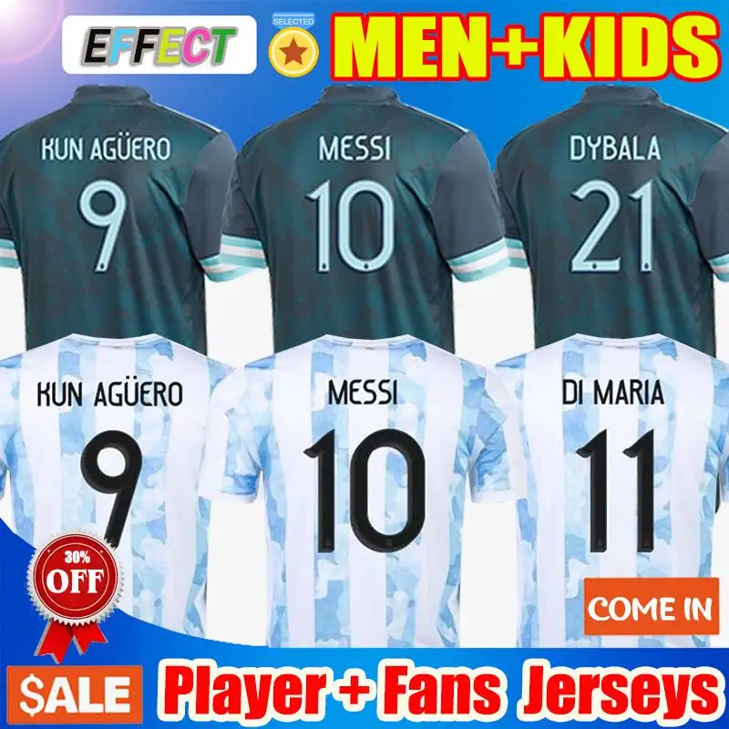 

20 21 22 Soccer Jersey America cup Football Shirts MESSI DYBALA LO CELSO DI MARIA Aguero Team MARADONA Men Kids kit uniforms