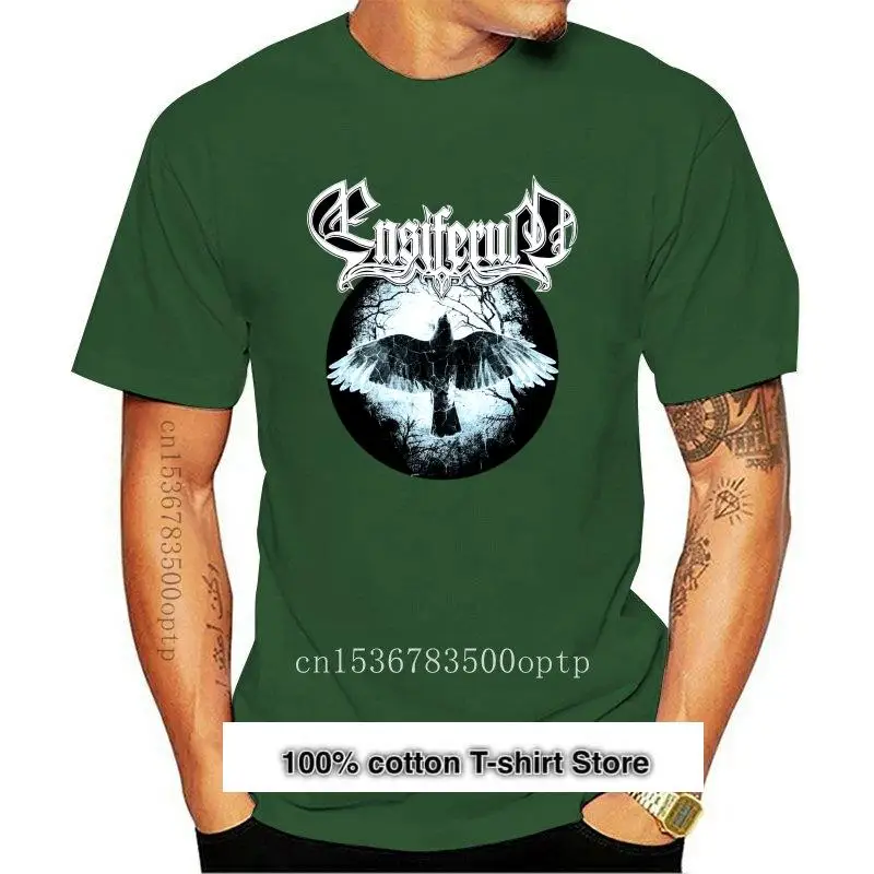 

Camiseta de moda para hombre, camisa de algodón negro auténtico, banda de Ensiferum, Cuervo, finés, folclórico, Metal, Xl, nueva