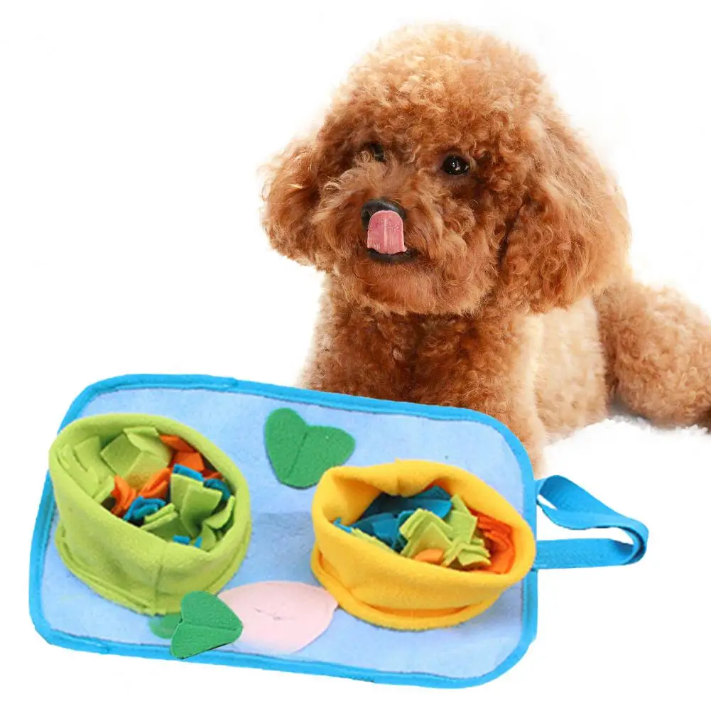 

Safe Puppy Training Toy Handle Design Portable Pet Foraging Toy Dog Sniffing Training Blanket