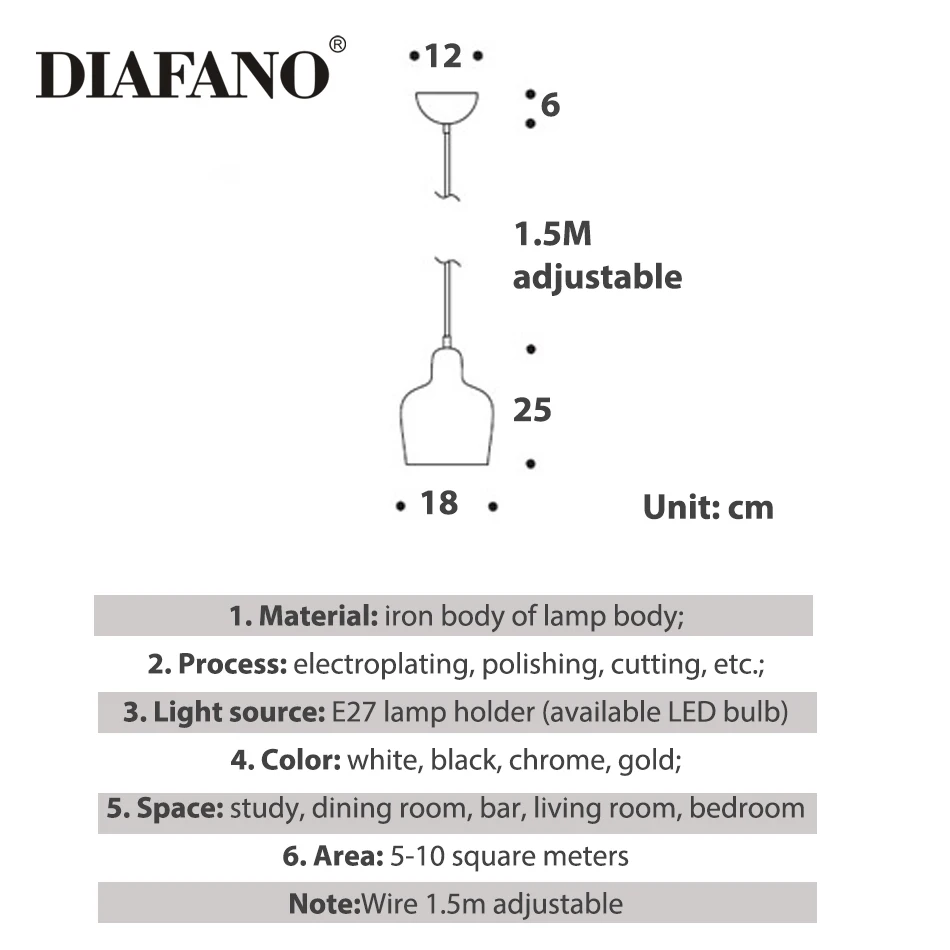 

Modern Artek metal pendant light personality Restaurant Bar E27 220V Hanging lamp Kitchen Bedroom beside For Decor Home Lighting