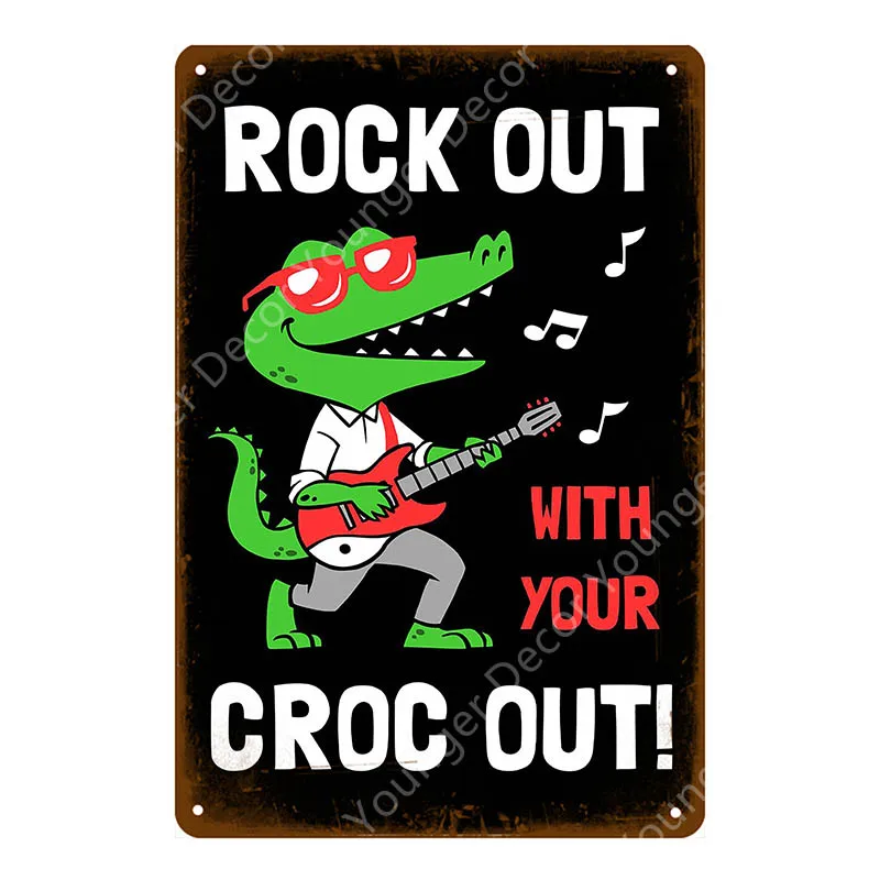 Hard Rock Music Fstival Tin Signs Vintage Metal Plaque Retro Jazz Kiss Band Wall Art Poster For Bar Pub Club Decor YA008 | Дом и сад
