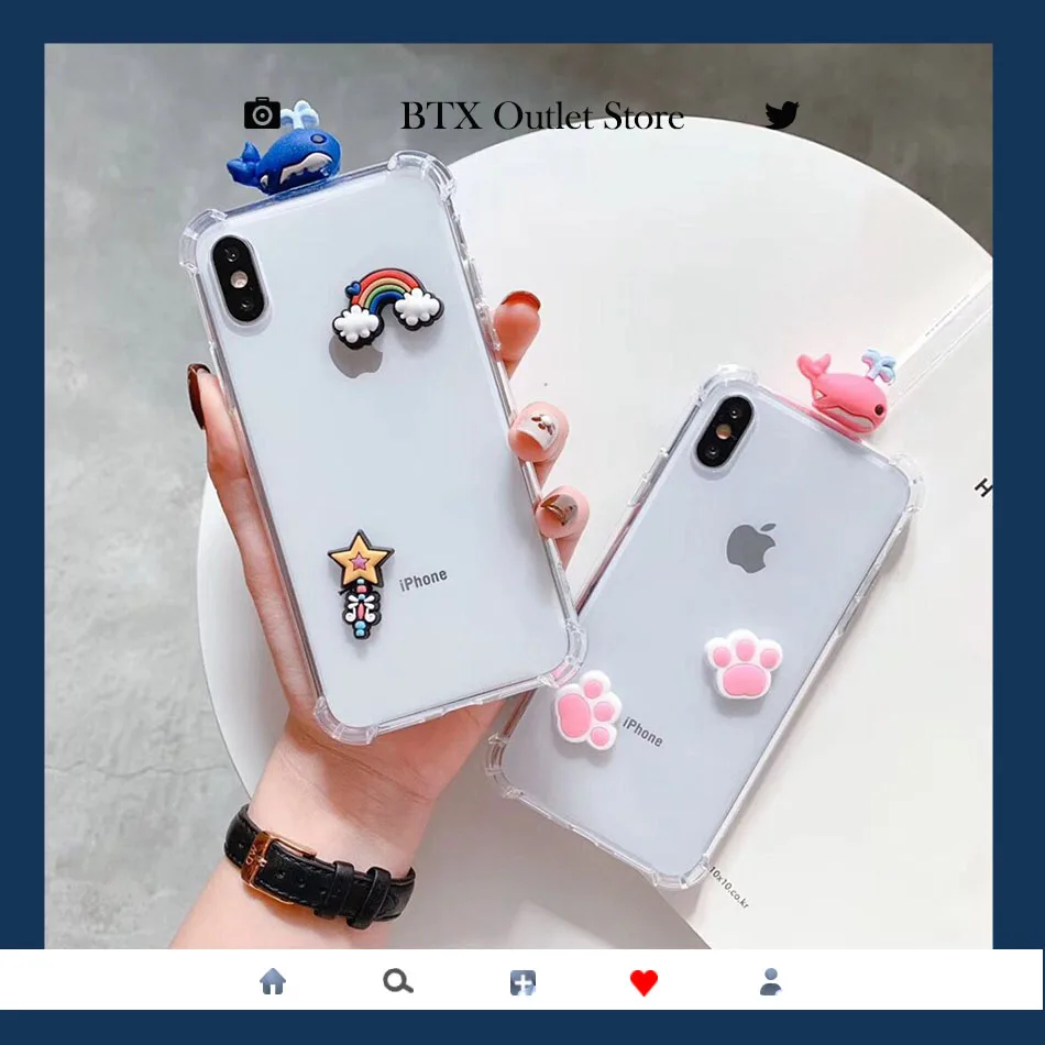 Для Huawei P20 Lite P30 Pro милый медведь КИТ коготь DIY чехол для Nova 3i 4 5i 5 Прозрачный
