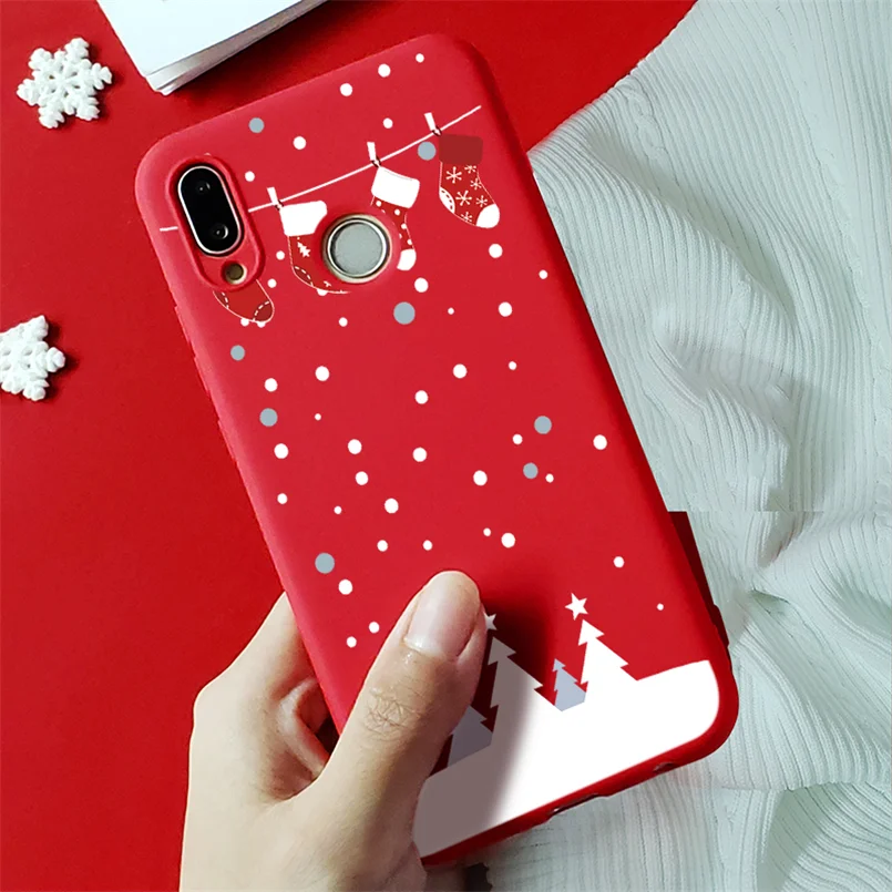 sd4wazi Рождество чехол с изображением животного для huawei Y5 Y6 Y7 Y9 Honor 8A 8X 9X 7A 7X фотоаппаратов моментальной печати 7S 9 10 20 Lite рro 10i 20i играть в игры ТПУ красный матовый чехол - Цвет: sd4wazi