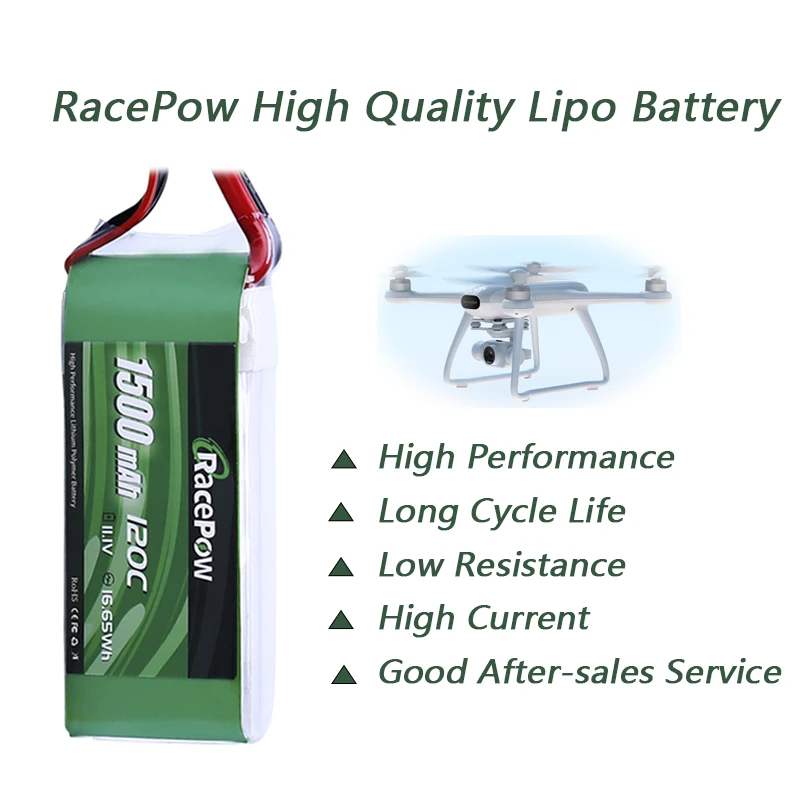 racepow rc lipo батарея 3s 1500 мач 111 в 120c с xt60 для fpv го
