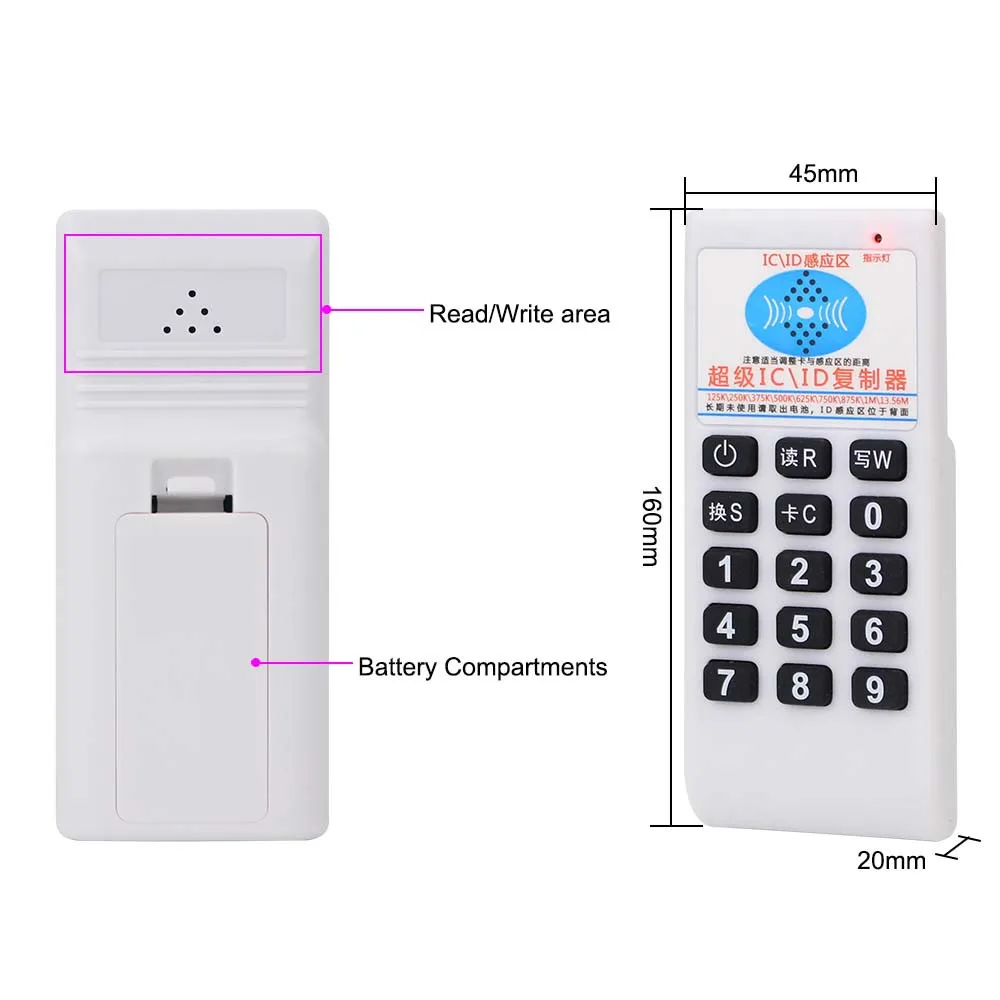 Rfid дубликатор NFC 13 56 МГц IC/ID кард ридер писатель Cloner 125 кГц программатор копир T5577