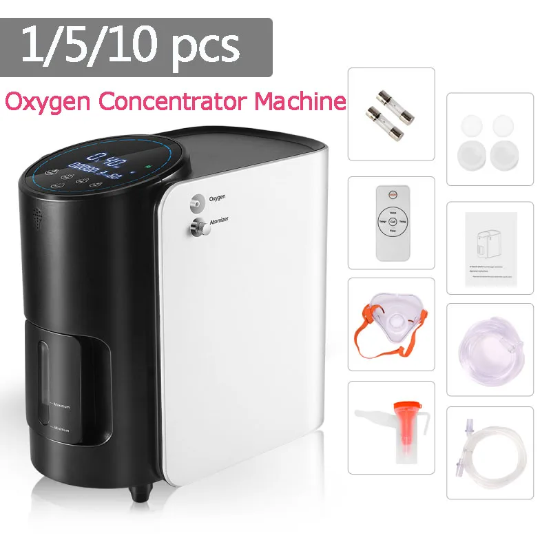 

Varon 1/5/10 pcs 1-7L/min Oxygen Concentrator Machine Generator 48 hours Oxygen Making Machine Without Battery Air Purifi