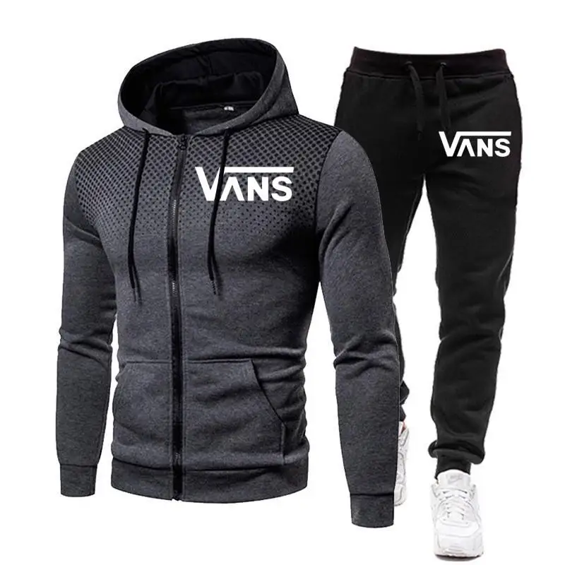 

2021 New Men's Autumn Winter Sets Zipper Hoodie+pants Two Pieces Casual Tracksuit Male Sportswear Brand Clothing Sweat Suit