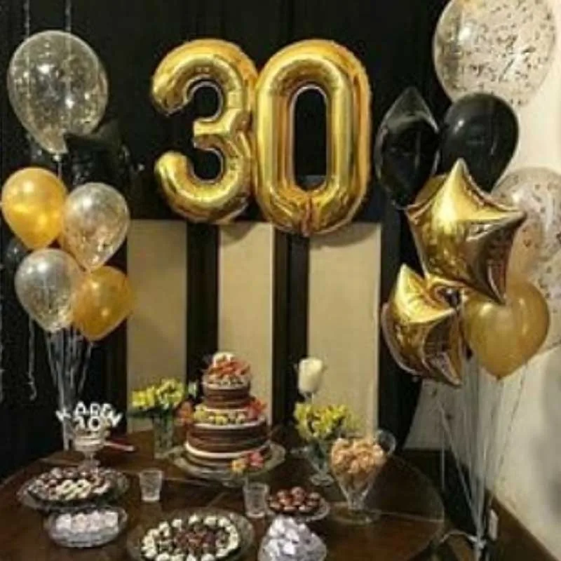 40-дюймовый воздушный шар из фольги с золотыми цифрами украшение для дня рождения