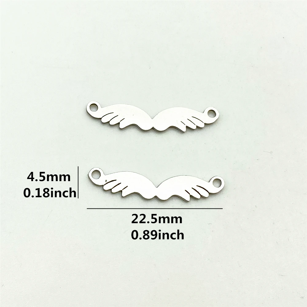 6 шт 5*23 мм 100% Нержавеющая сталь коннектор в форме пера для изготовления ювелирных