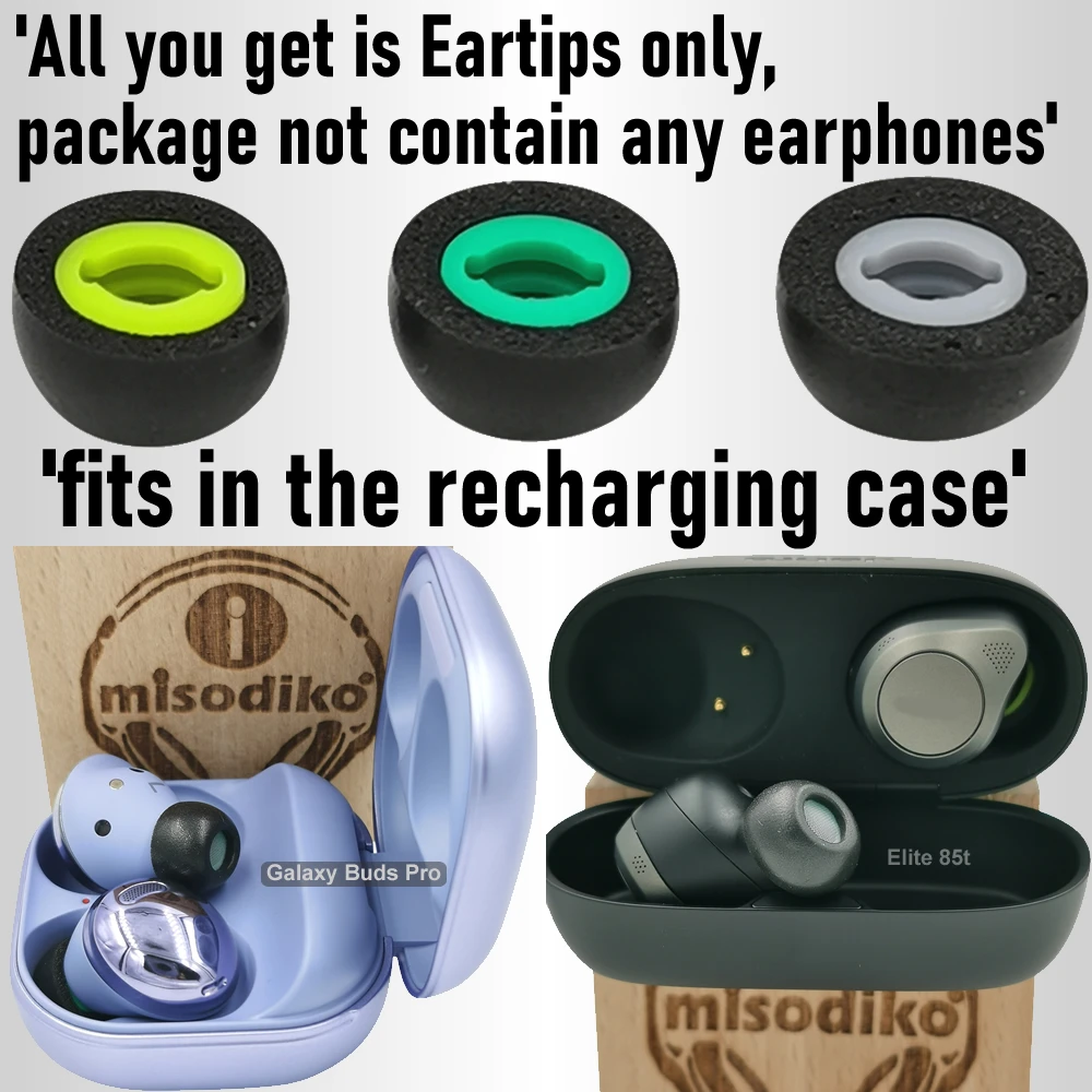 Запасные овальные наушники misodiko из пены с эффектом памяти для Samsung Galaxy Buds Pro 3 пары