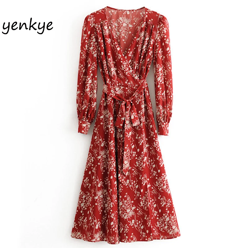 Платье женское летнее ТРАПЕЦИЕВИДНОЕ с запахом V образным вырезом и длинным