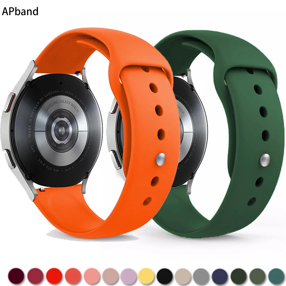 

20mm/22mm strap For Samsung Galaxy watch 4/Classic Active 2/3/46mm/42mm/Gear S3 Frontier Silicone bracelet Huawei GT 2/pro band