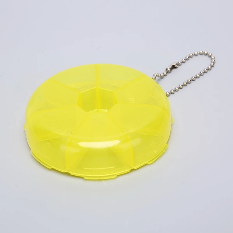 

Portable Round 7 Grid Plastic Pillbox Storage Jewelry Display Jewelry Beads Case