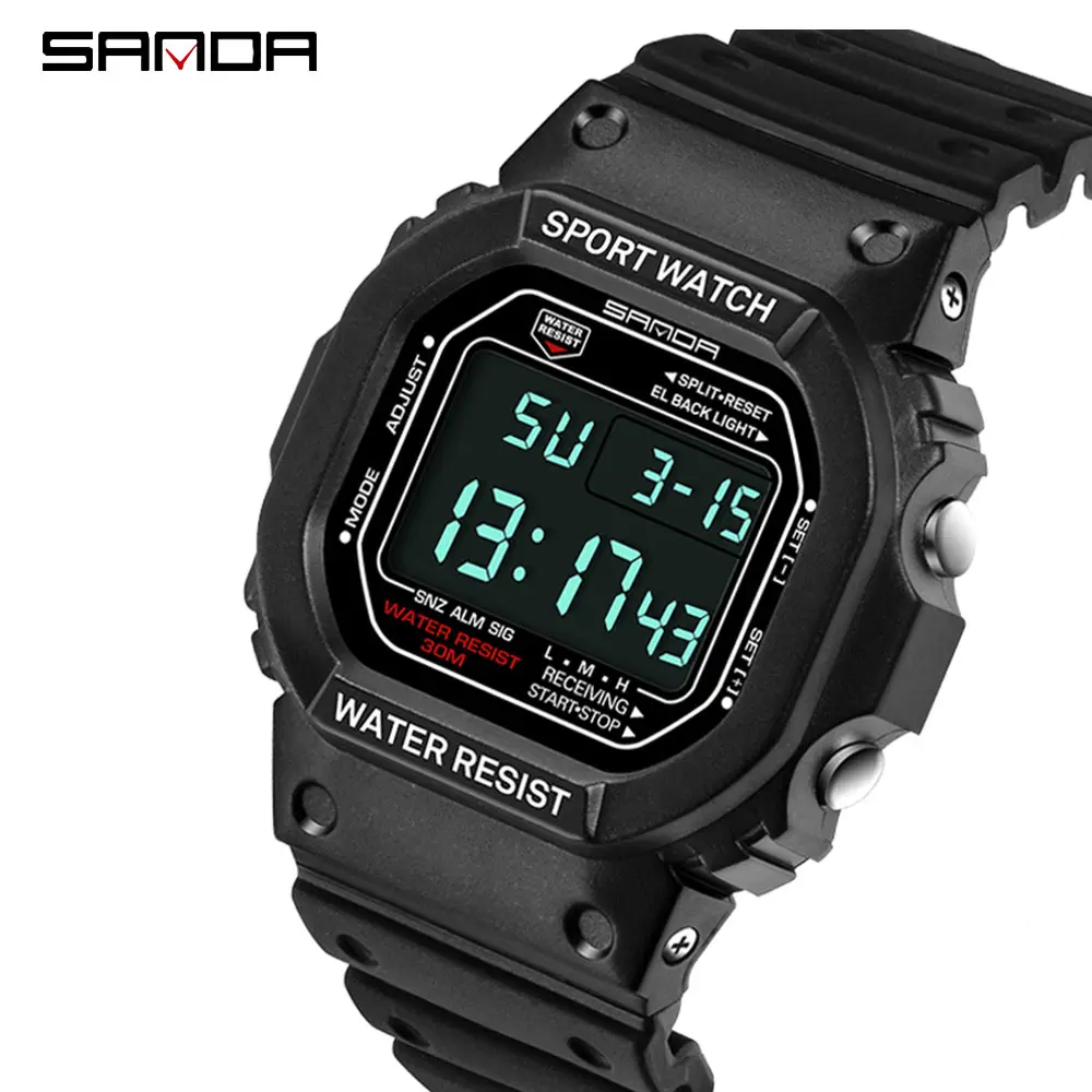 SANDA Fashion Professional Sports Watch Men Women Waterproof Military Watches Shock Men's Retro Analog Quartz Digital | Наручные часы