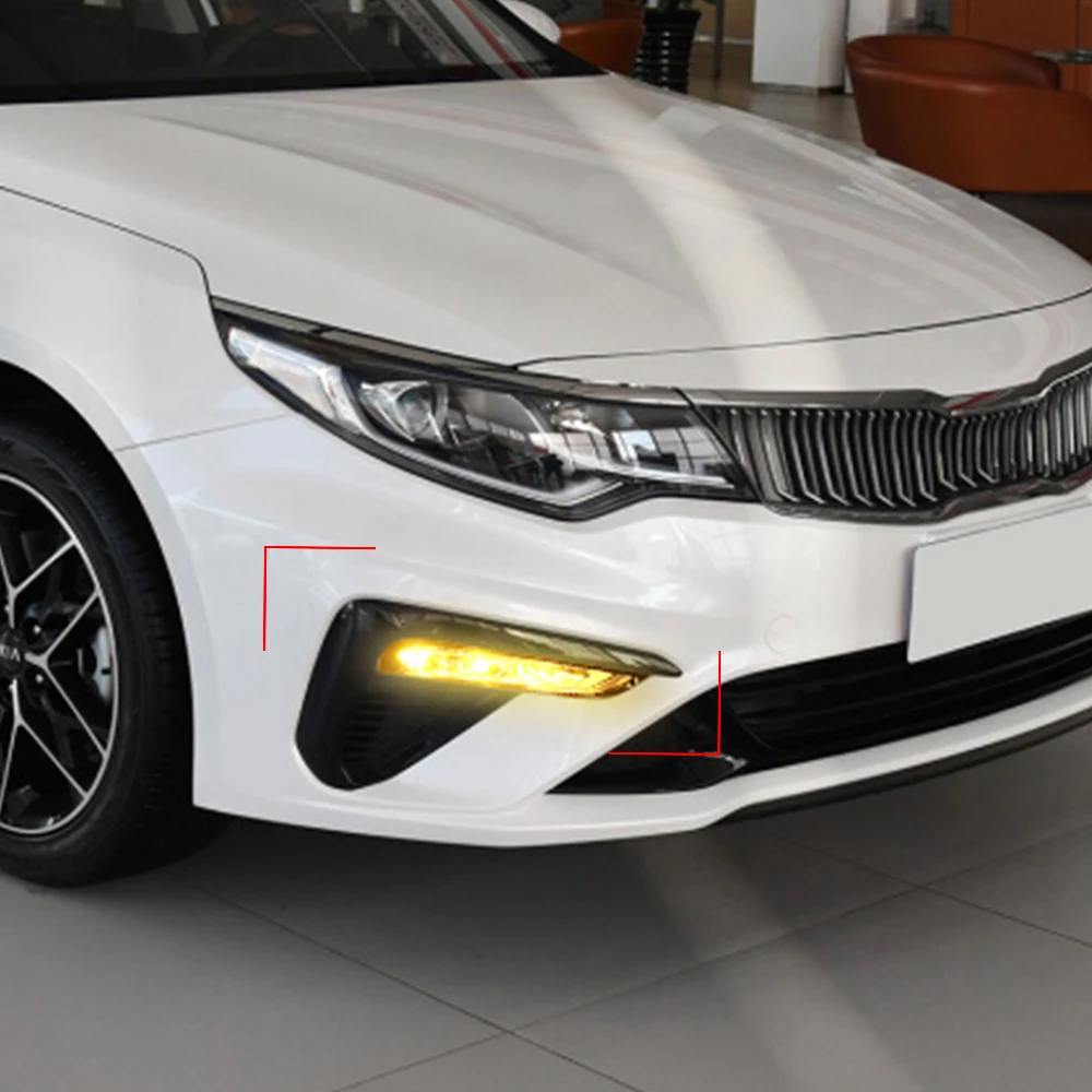 Автомобильный мигающий 1 пара светодиодный дневные ходовые огни для Kia Optima K5 2019 2020