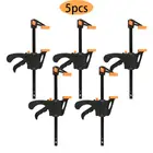 Расширитель, зажим для рабочего стола, зажим F, гаджет, инструмент сделай сам, ручной инструмент для быстрого сжатия, зажим с храповым механизмом, набор 4-дюймовых инструментов для обработки дерева