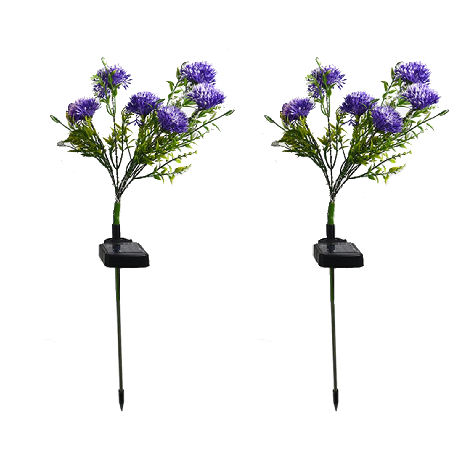 

2pcs Waterproof Corridor Decorative Outdoor Garden Solar Powered Villa Street Pathway Park LED Flower Underground Lawn Light