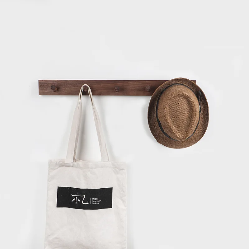 Скандинавская вешалка для дверей из массива дерева с крючком настенная хранения