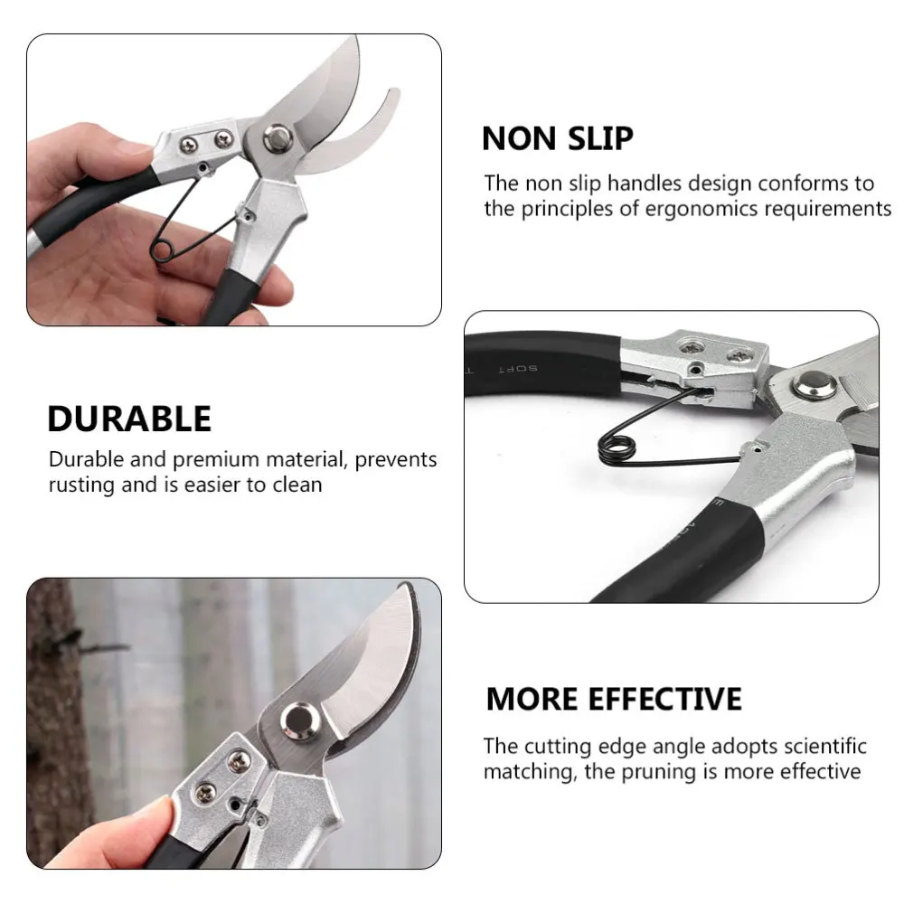 

1Pc Gardening Tree Trimmer Steel Practical Pruning Shear Branch Scissor Silver