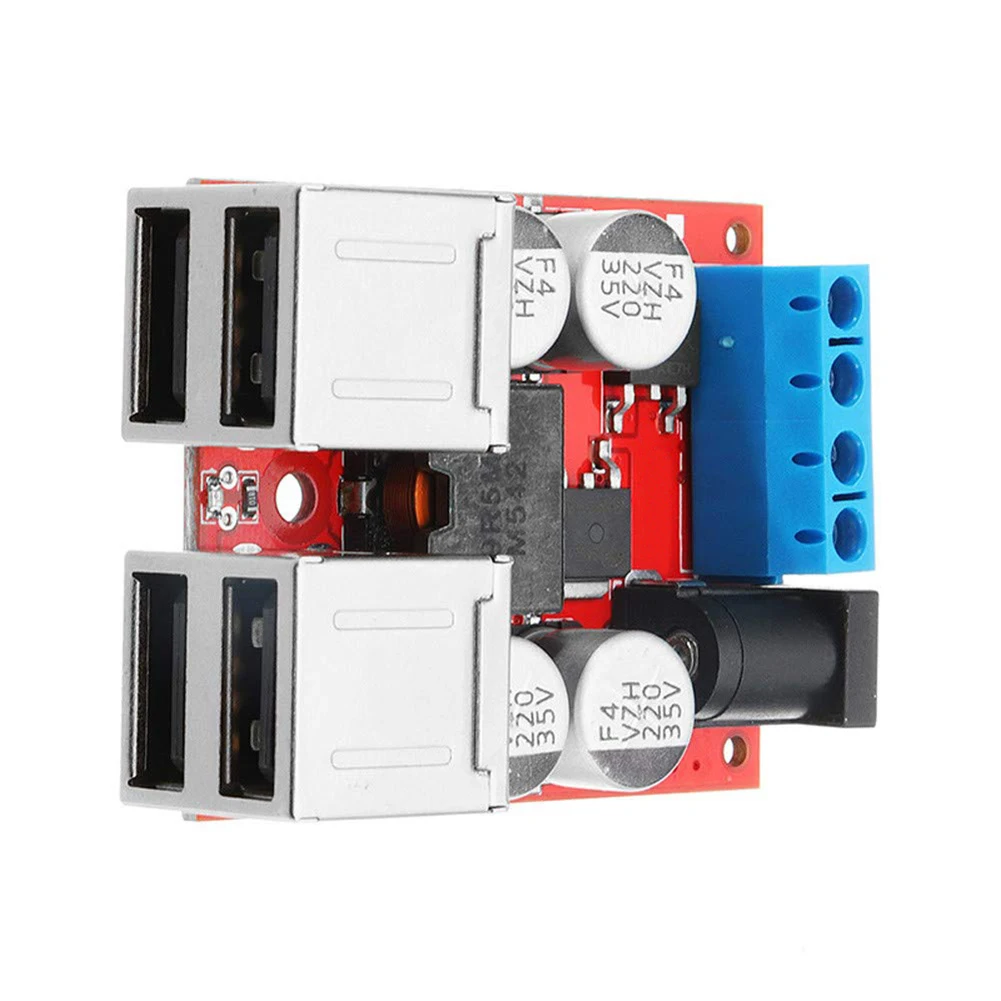 DC8V 35V до 5В 8А модуль понижения мощности 4 портовый USB телефон автомобильное