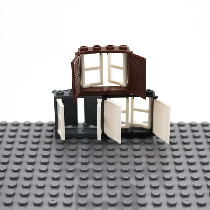 Кубики MOC Ландшафтная архитектура двери и окна сделай сам интеллектуальный блок
