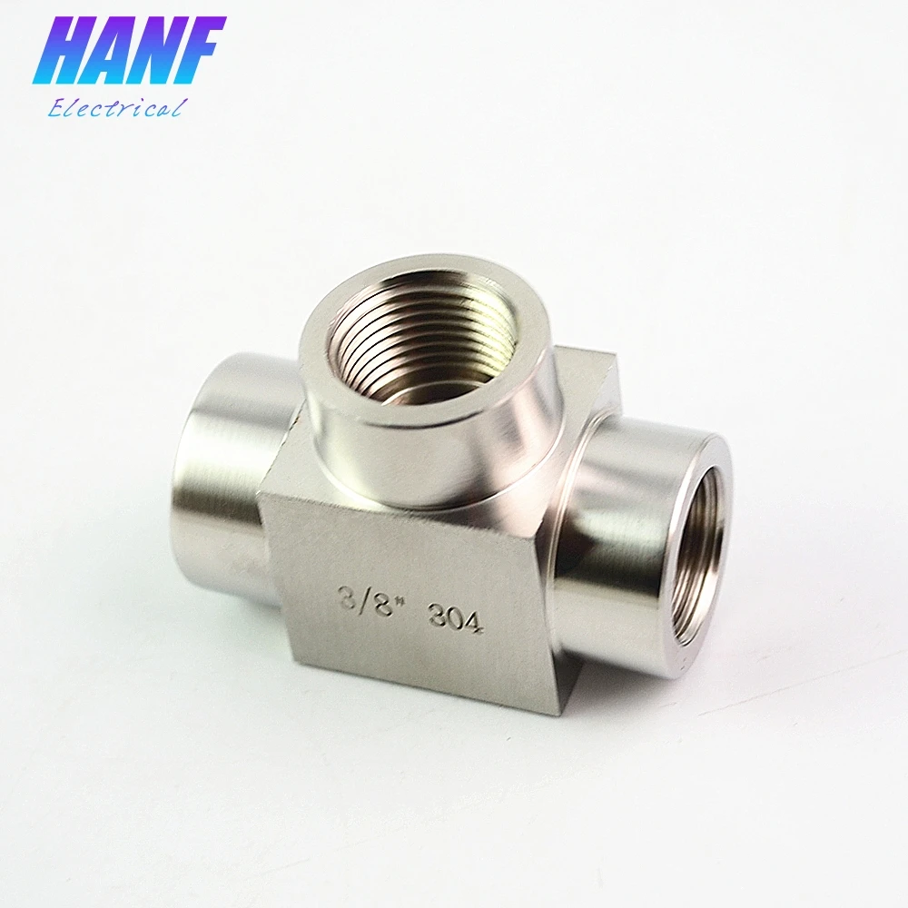 1 шт. 3/8 &quotBSP Женский тройник с одинаковой резьбой из нержавеющей стали 304 фитинг