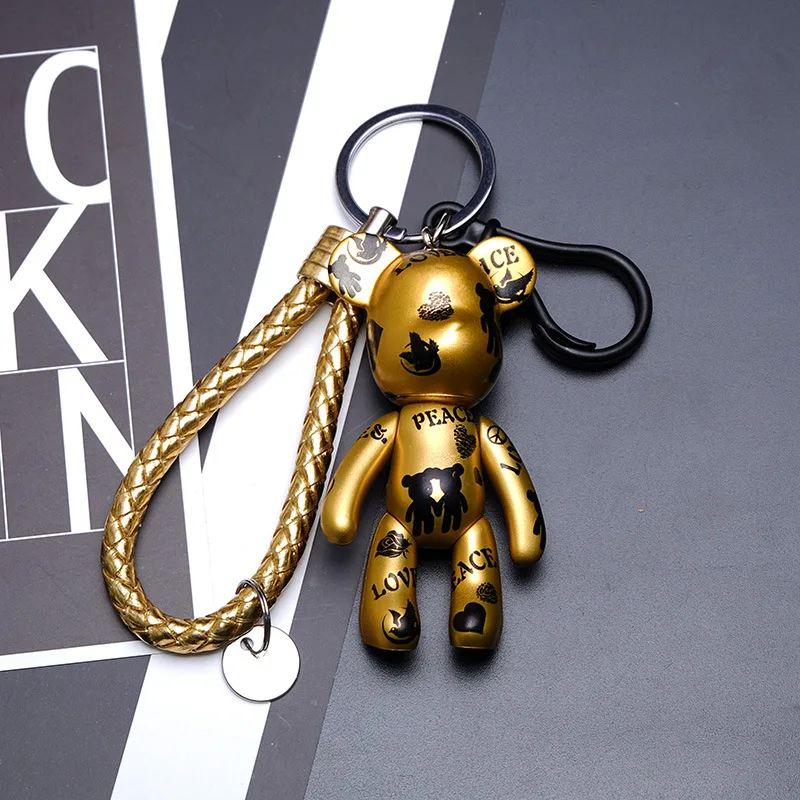 Брелок для ключей Bomgom мультяшный мишка милый автомобильный держатель сумка с