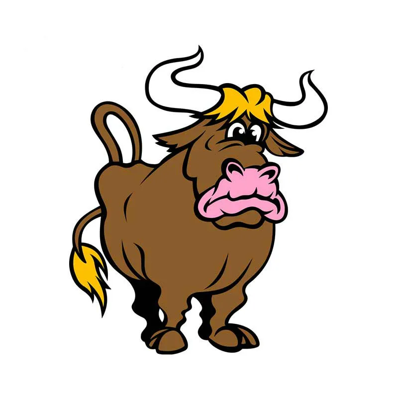 

Anime Funny Bull Car Decal Waterproof Scratch-proof Bumper Trunk Laptop Rear Sticker Windshield Waterproof Car StickerPVC13x11cm