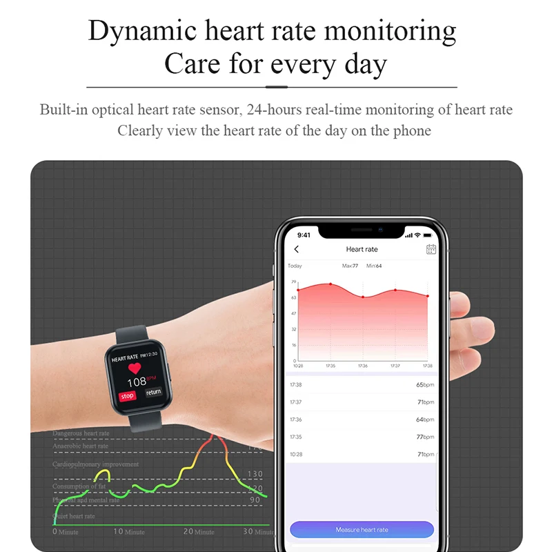 mks6 smartwatch ip67 waterproof wearable device bluetooth pedometer heart rate monitor color display smart watch for androidios free global shipping