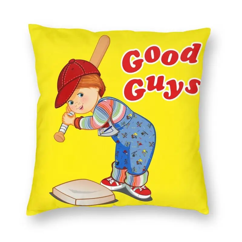 

Good Guys Baseball Player Cushion Cover 40x40cm Child's Play Chucky Cartoon Soft Modern Throw Pillow Case Home Decoration