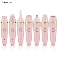 7 in 1 waterproof multi part trim smooth and painless lady electric shaver epilator fine eyebrows washing instrument with box