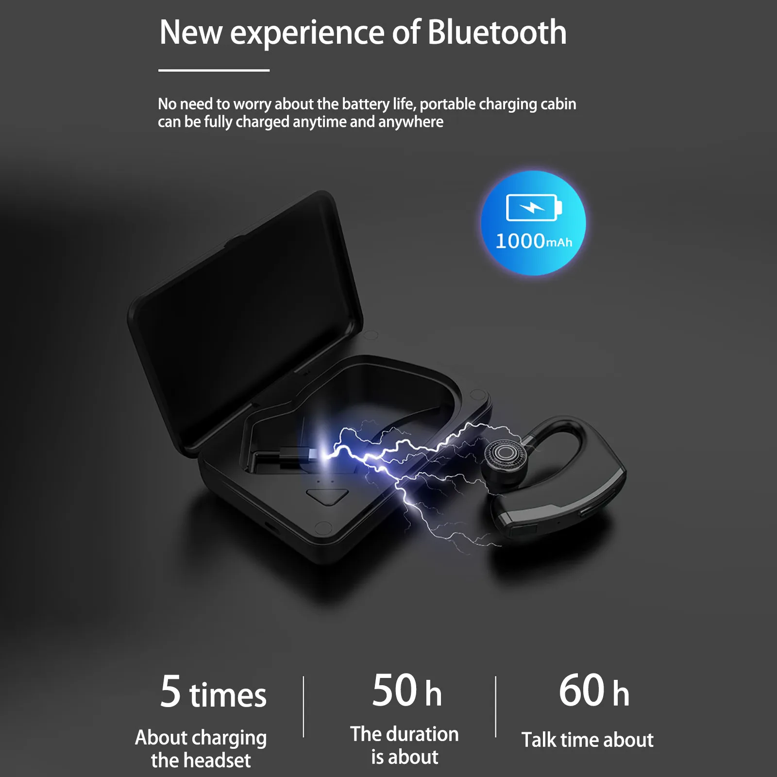 Фото Bluetooth-наушники CARPRIE V10 с микрофоном и поддержкой быстрой зарядки | Электроника