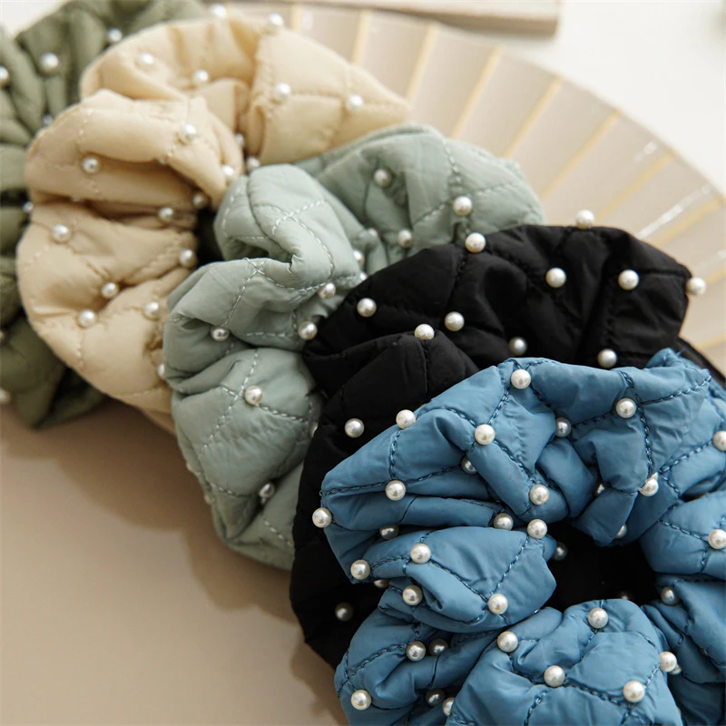 

Fashionable All-match Women Pretty Solid Color Pure Silk Hair Scrunchies Cute Gum Basic Hair Tie Accessories Ponytail Holder