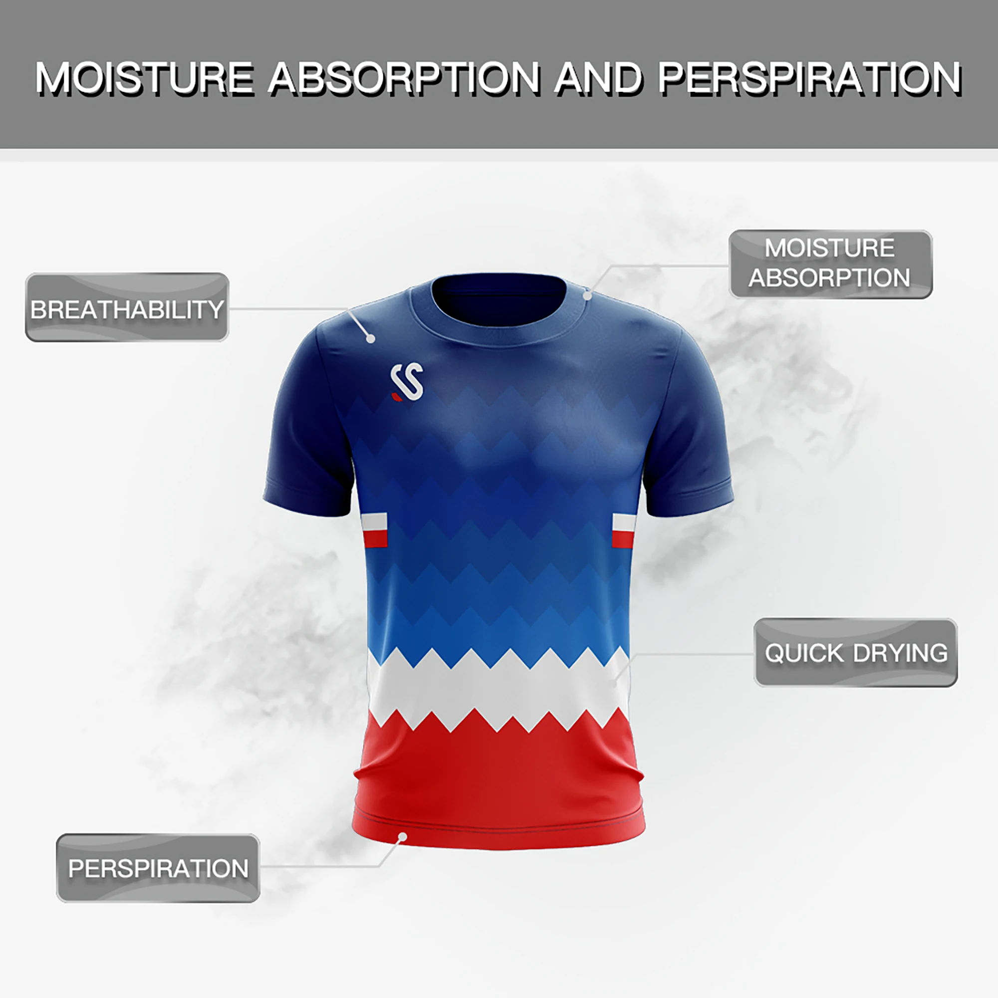 Custom Men/Women Sportswear Quick Dry Badminton Shirt, Table Tennis Team Game Training Exercise Fitness Sport T-Shirt