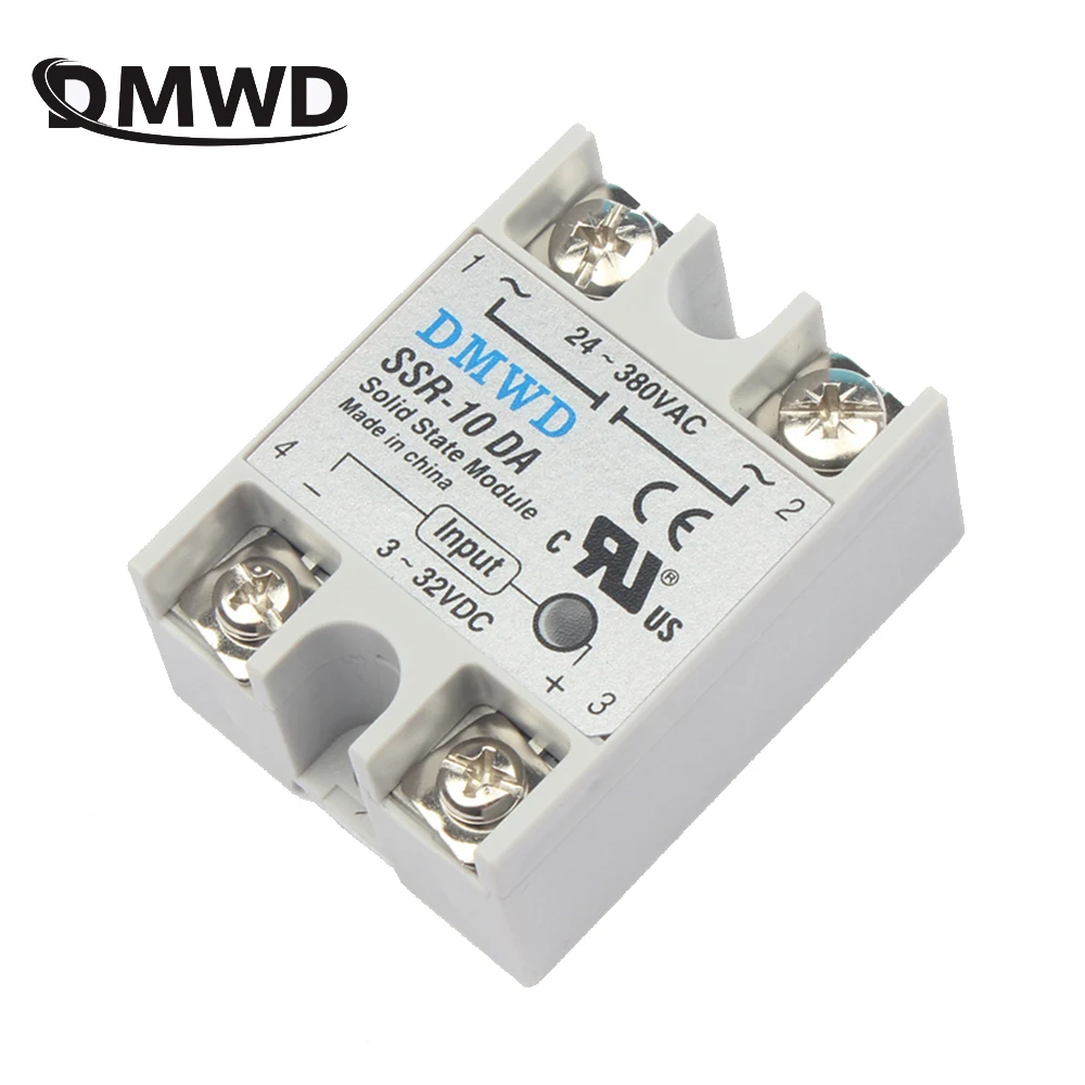 Твердотельные реле SSR-10DA SSR-25DA SSR-40DA 10A 25A 40A на самом деле 3-32 В постоянного тока в переменный 24-380V AC SSR 10DA 25DA 40DA DMWD