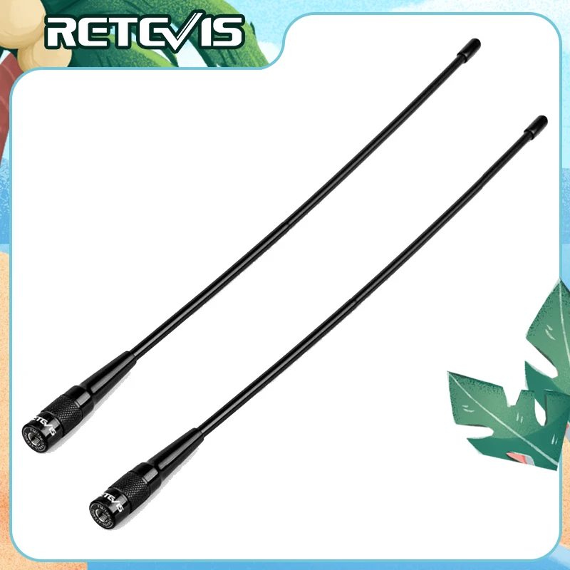 

2pcs Retevis RHD-771 SMA-M Antenna VHF UHF Dual Band Antenna For Yaesu VX-3R VX-5R VX-7R Retevis RT3S RT3 RT81 RT1 For TYT MD380