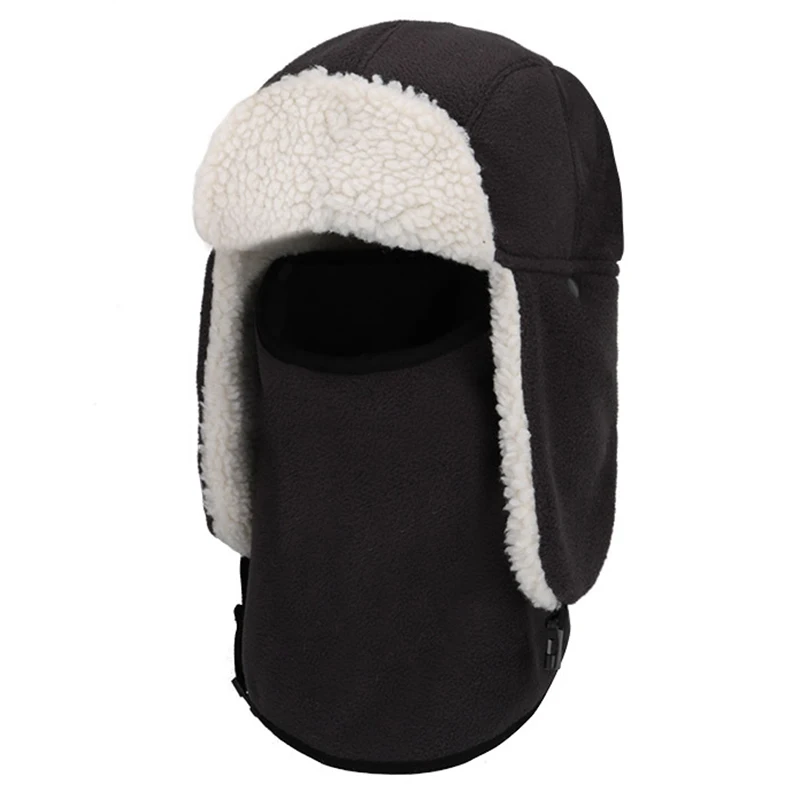 

Face Mask Hat Faux Fleece Warmer Neck Protective Headgear for Skiing Outdoor Camping Hiking SAL99