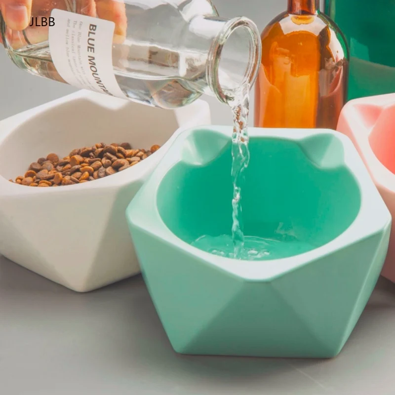 

Lovely Bowl For Cat Dog Protection Ceramics Cervical Vertebra Raised Stand Pet Puppy Kitten Dish Bowls Food Drink Water Feeder