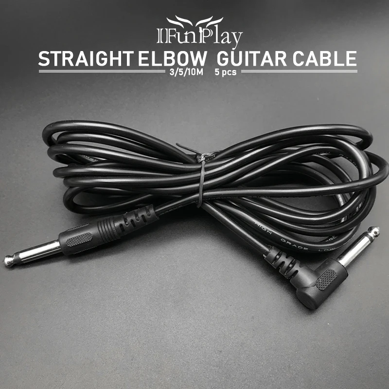 5 комплектов 3 м/5 м/10 м аудиокабель для электрогитары высококачественный шнур