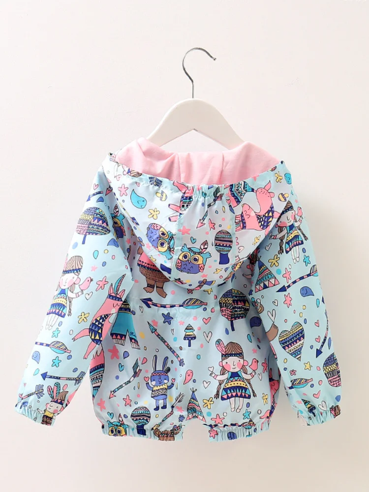 Детская ветровка с принтом граффити куртка для девочек детская пальто осенняя