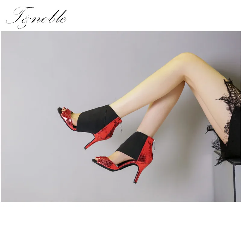 

Women Latine Dancing Shoes RED Sliver Ballroom High Heels Boots Soft Bottom Salsa Tango Dance Party Sandals For Ladies 5-10cm